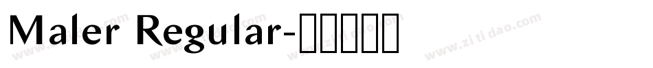 Maler Regular字体转换